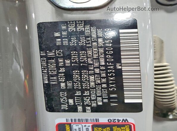5XYK53AF0PG045829 2023 KIA SPORTAGE Gray Widok komory silnika