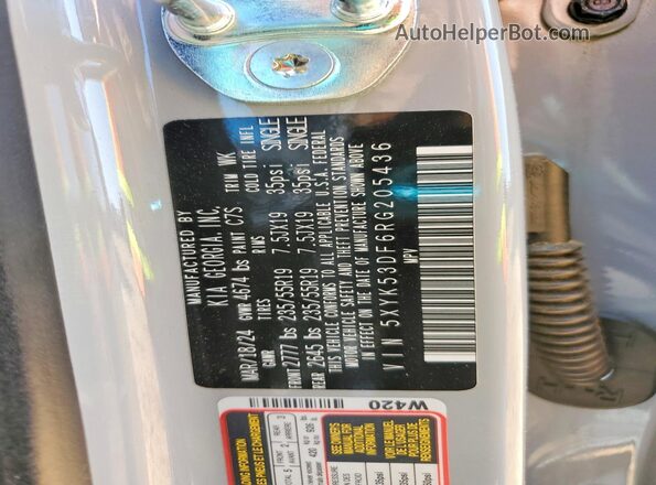5XYK53DF6RG205436 2024 KIA SPORTAGE Silver 