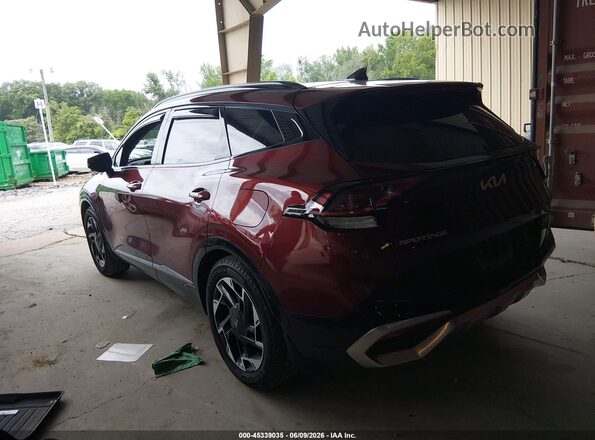 5XYK53DF6SG259485 2025 KIA SPORTAGE Red Rear left