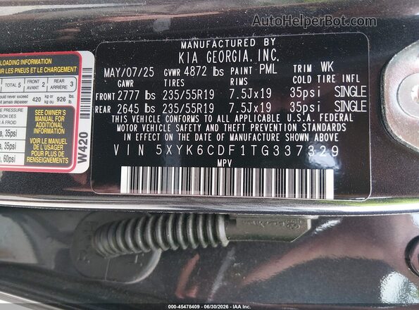 5XYK6CDF1TG337329 2026 KIA SPORTAGE Gray Widok komory silnika