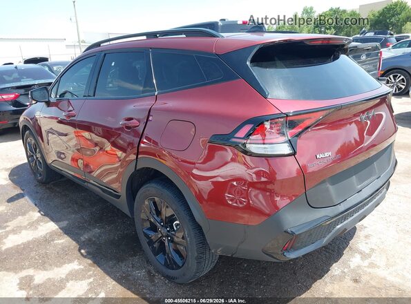 5XYK6CDF8SG274342 2025 KIA SPORTAGE Maroon Задня ліва чверть