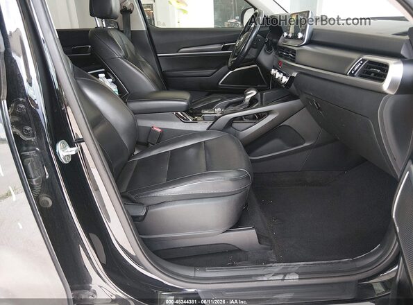 5XYP24HC1MG122302 2021 KIA TELLURIDE Black წინა სალონის ხედი