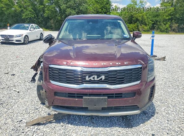 5XYP24HC2NG265440 2022 KIA TELLURIDE Burgundy Вид спереду