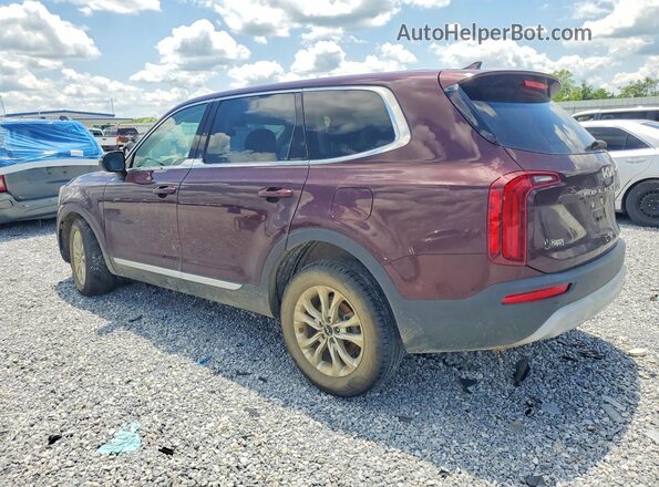 5XYP24HC2NG265440 2022 KIA TELLURIDE Burgundy Задня ліва чверть