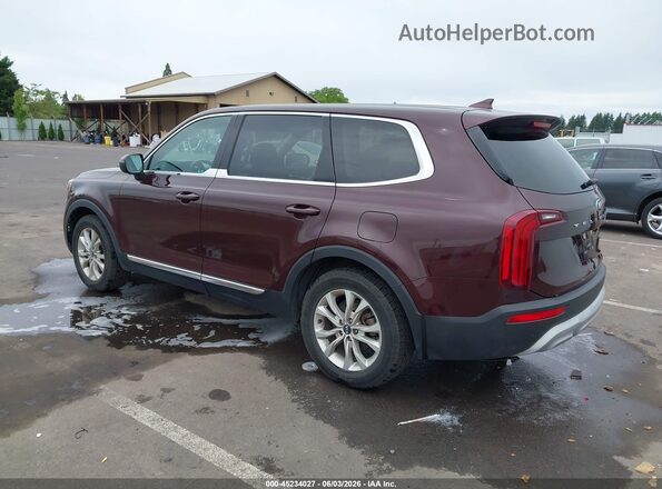 5XYP24HC3LG060111 2020 KIA TELLURIDE Maroon Rear left