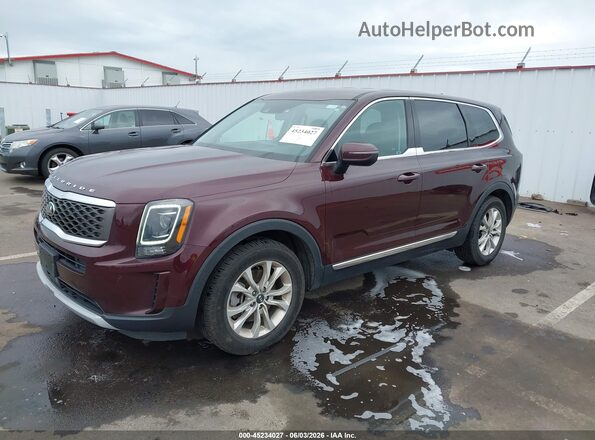 5XYP24HC3LG060111 2020 KIA TELLURIDE Maroon Front left