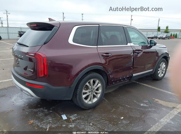 5XYP24HC3LG060111 2020 KIA TELLURIDE Maroon Rear right