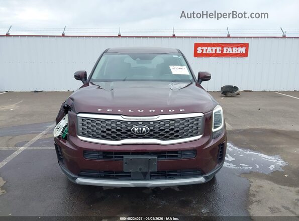 5XYP24HC3LG060111 2020 KIA TELLURIDE Maroon Instrument cluster view