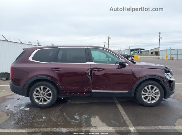 5XYP24HC3LG060111 2020 KIA TELLURIDE Maroon Rear interior view