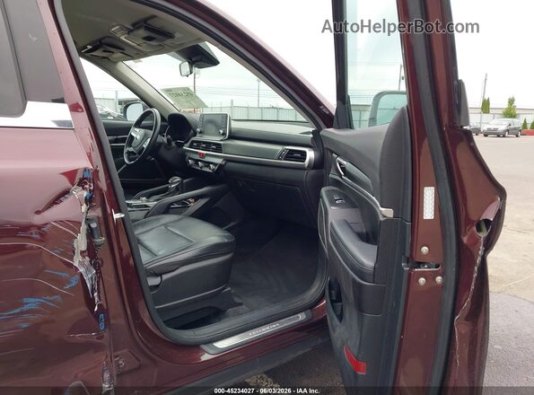 5XYP24HC3LG060111 2020 KIA TELLURIDE Maroon Front interior view