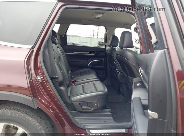 5XYP24HC3LG060111 2020 KIA TELLURIDE Maroon VIN sticker view