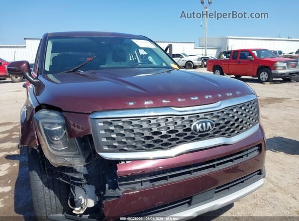 5XYP24HC6LG023442 2020 KIA TELLURIDE Фиолетовый Вид задней части салона