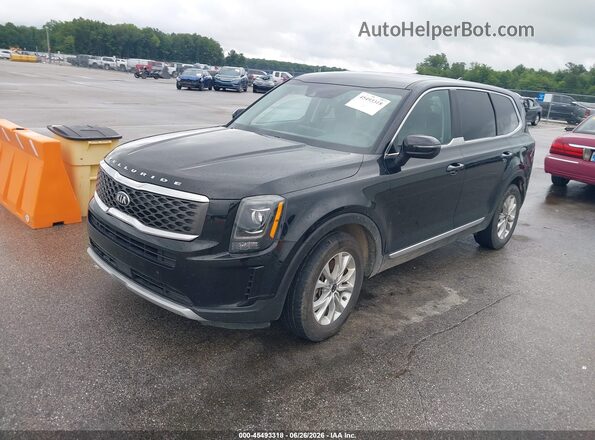 5XYP24HC6MG155392 2021 KIA TELLURIDE Black Vista tres cuartos delantera izquierda