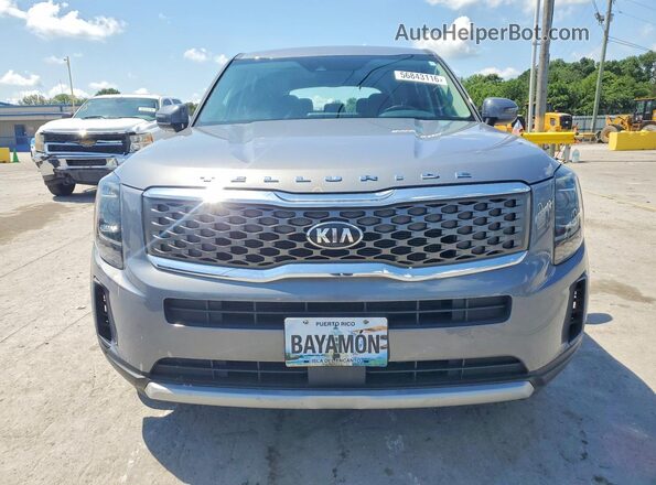 5XYP2DHC9MG150493 2021 KIA TELLURIDE Gray Front view