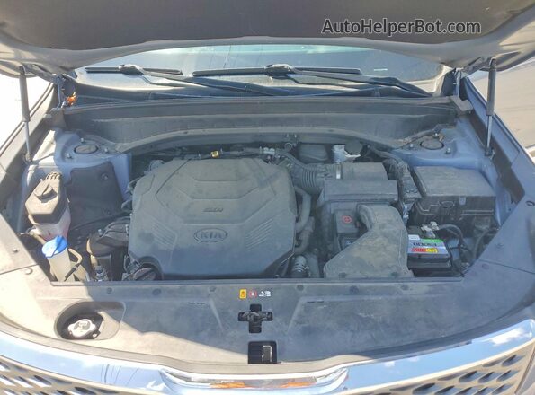 5XYP2DHC9MG150493 2021 KIA TELLURIDE Gray Engine compartment view
