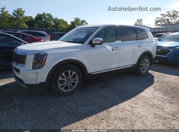 5XYP2DHCXLG019748 2020 KIA TELLURIDE White Vista tres cuartos delantera izquierda