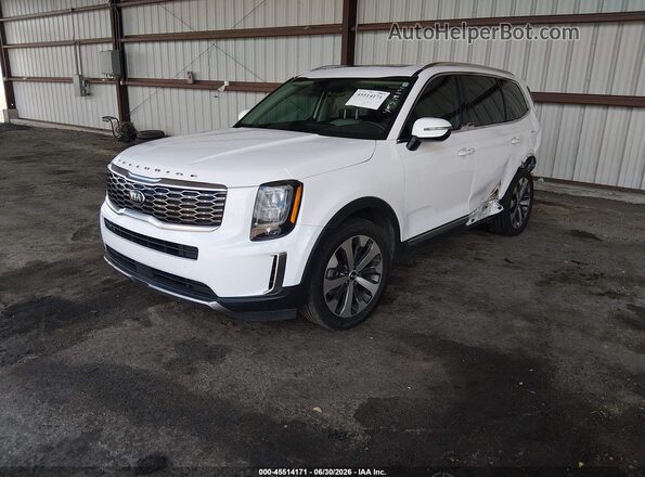 5XYP34HC0MG180771 2021 KIA TELLURIDE White Vista tres cuartos delantera izquierda