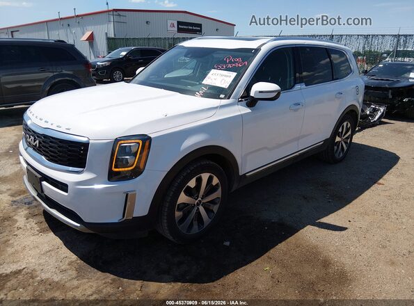 5XYP34HC0NG213432 2022 KIA TELLURIDE White Vista tres cuartos delantera izquierda