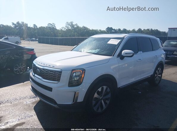5XYP34HC1MG175689 2021 KIA TELLURIDE White წინა მარცხენა ხედი სამი მეოთხედიდან