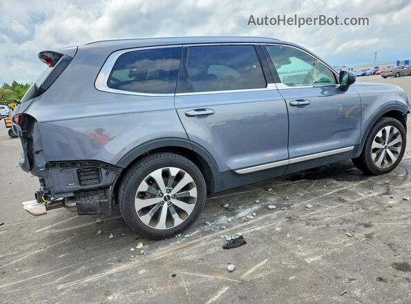 5XYP34HC2NG299553 2022 KIA TELLURIDE Blue Trasero derecho