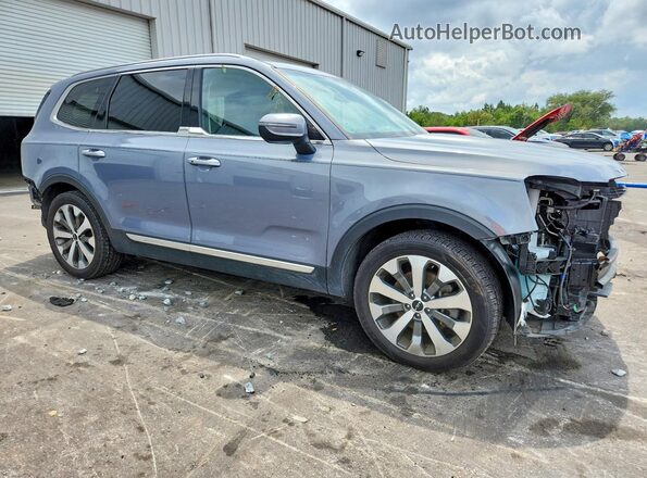 5XYP34HC2NG299553 2022 KIA TELLURIDE Blue Delantero derecho