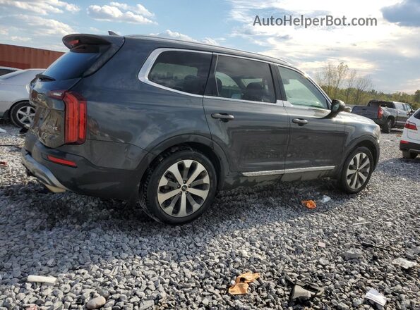 5XYP34HC3MG190663 2021 KIA TELLURIDE Blue Rear right