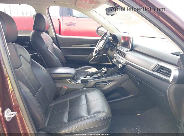 5XYP34HC4LG001324 2020 KIA TELLURIDE Фиолетовый Вид салона спереди