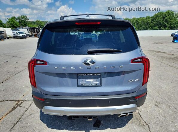 5XYP34HC4LG001582 2020 KIA TELLURIDE Blue Вид ззаду