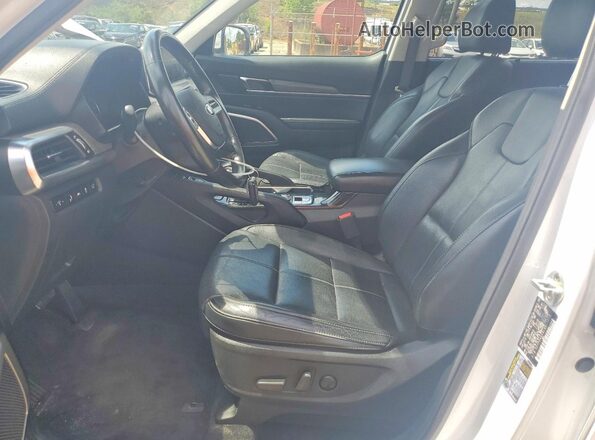 5XYP34HC9LG015851 2020 KIA TELLURIDE White Vista interior delantera