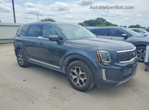 5XYP34HC9MG149468 2021 KIA TELLURIDE Серый Передняя правая четверть
