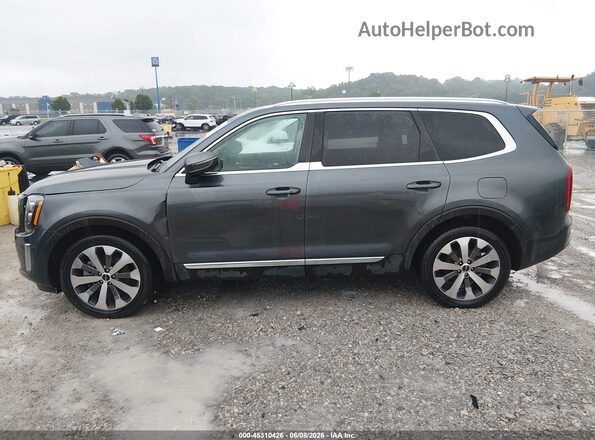 5XYP34HC9NG264475 2022 KIA TELLURIDE Gray Vista interior trasera