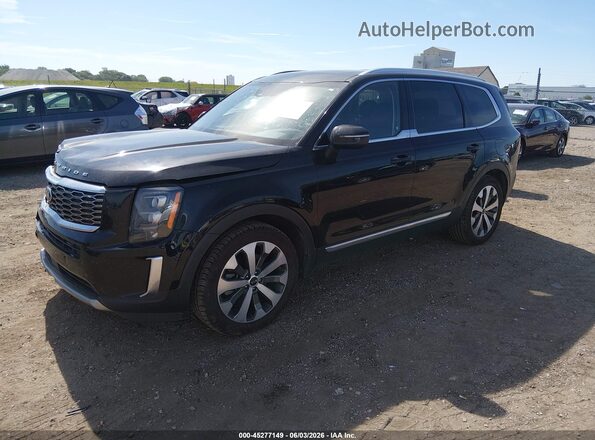 5XYP34HCXMG159085 2021 KIA TELLURIDE Black Vista tres cuartos delantera izquierda