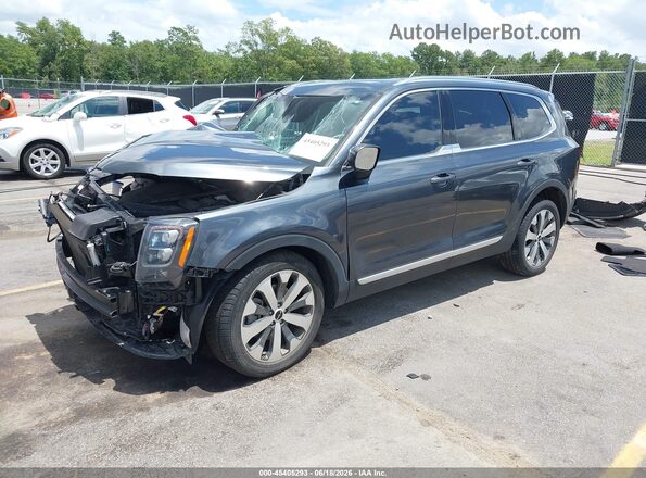 5XYP34HCXNG314963 2022 KIA TELLURIDE Gray Przód lewy
