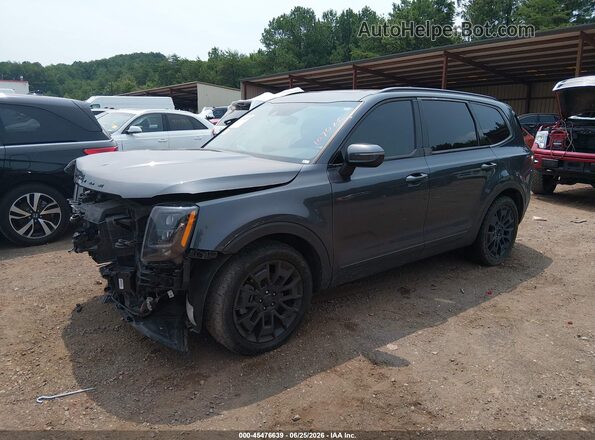 5XYP3DHC0MG107075 2021 KIA TELLURIDE Gray Vista tres cuartos delantera izquierda
