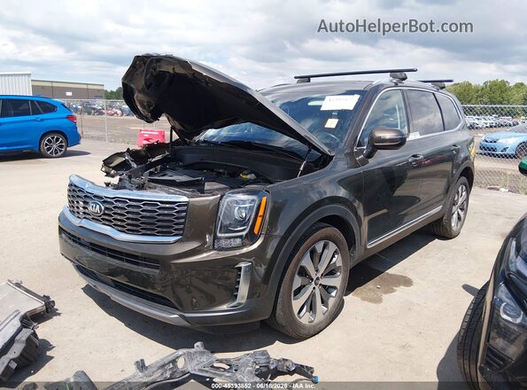 5XYP3DHC1LG057561 2020 KIA TELLURIDE Серый Передняя левая четверть