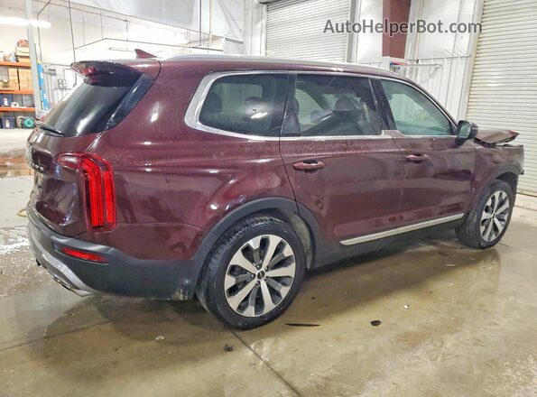 5XYP3DHC3NG292661 2022 KIA TELLURIDE Maroon Tył prawy