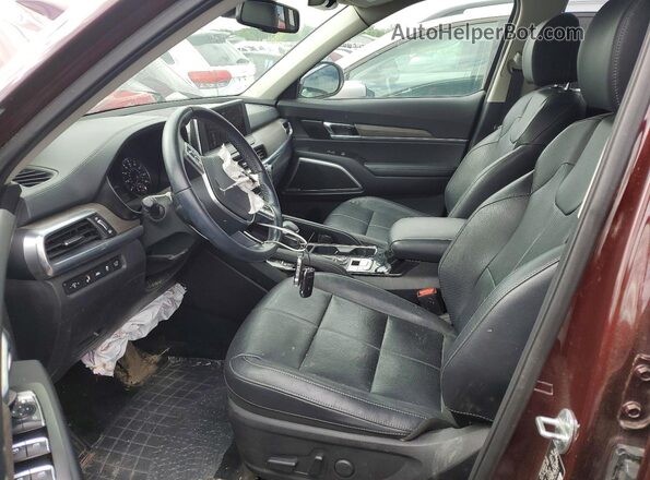 5XYP3DHC3NG292661 2022 KIA TELLURIDE Maroon Widok wnętrza z przodu