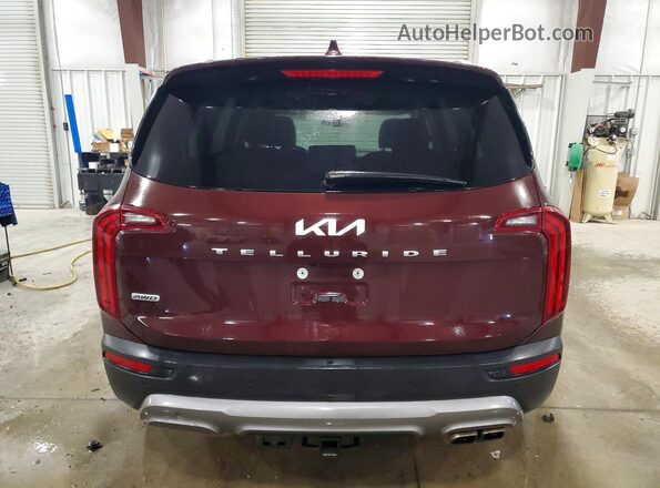 5XYP3DHC3NG292661 2022 KIA TELLURIDE Maroon Widok z tyłu
