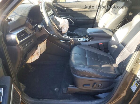 5XYP3DHC5MG132506 2021 KIA TELLURIDE Коричневый Вид салона спереди