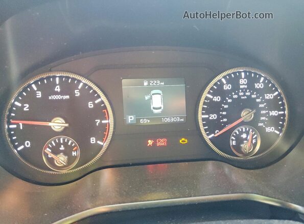 5XYP3DHC5MG132506 2021 KIA TELLURIDE Коричневый Вид щитка приборов