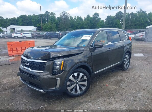 5XYP3DHC5NG231442 2022 KIA TELLURIDE Серый Передняя левая четверть