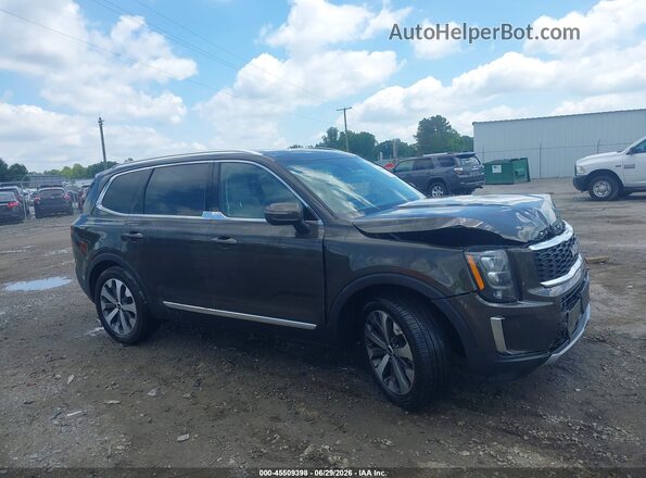 5XYP3DHC5NG231442 2022 KIA TELLURIDE Серый Вид задней части салона