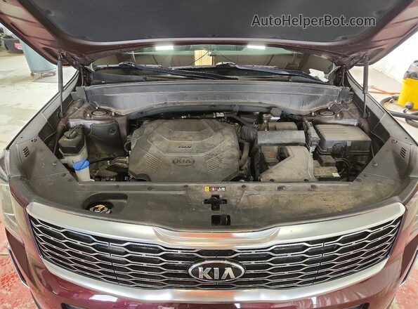 5XYP3DHC7LG003343 2020 KIA TELLURIDE Maroon Շարժիչի բաժամունքի տեսք