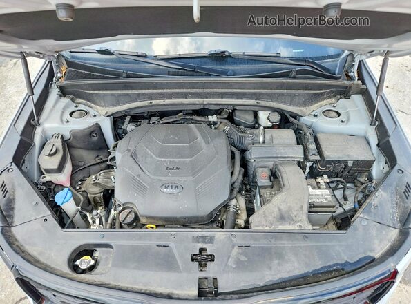 5XYP3DHC7MG169640 2021 KIA TELLURIDE Silver Vista del compartimento del motor