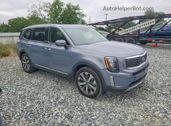 5XYP3DHC8MG105980 2021 KIA TELLURIDE Синий Передняя правая четверть