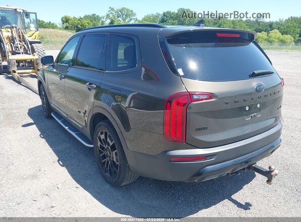 5XYP3DHC8MG128255 2021 KIA TELLURIDE Brown Հետևի ձախ