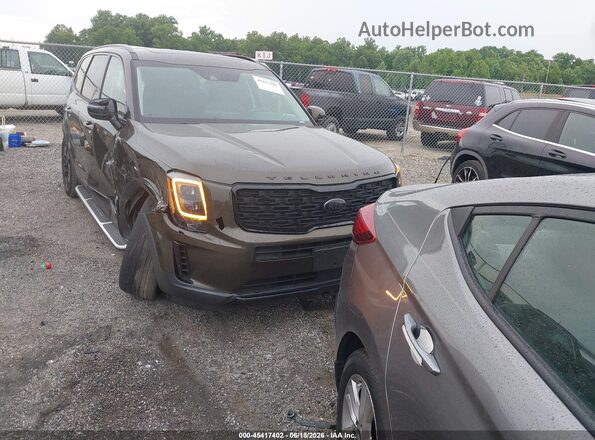 5XYP3DHC8MG128255 2021 KIA TELLURIDE Brown Սարքավորումների վահանակի տեսք