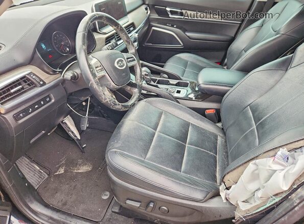 5XYP3DHCXNG224082 2022 KIA TELLURIDE Черный Вид салона спереди