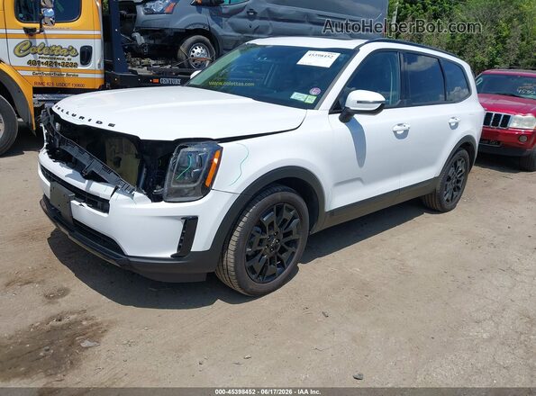 5XYP3DHCXNG261486 2022 KIA TELLURIDE White წინა მარცხენა ხედი სამი მეოთხედიდან