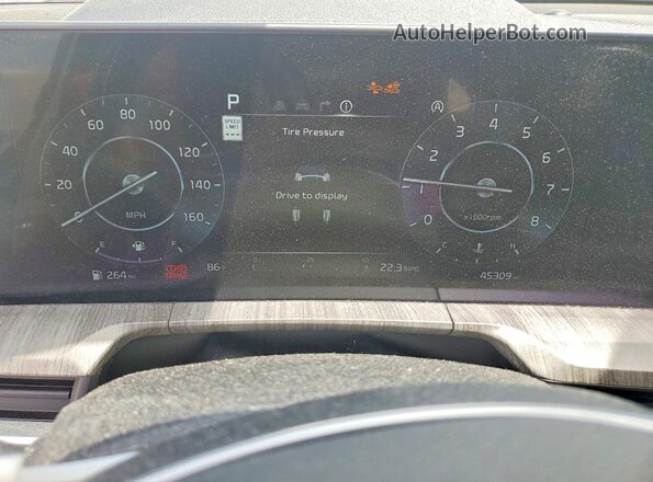 5XYP54GC1PG359983 2023 KIA TELLURIDE White Instrument cluster view